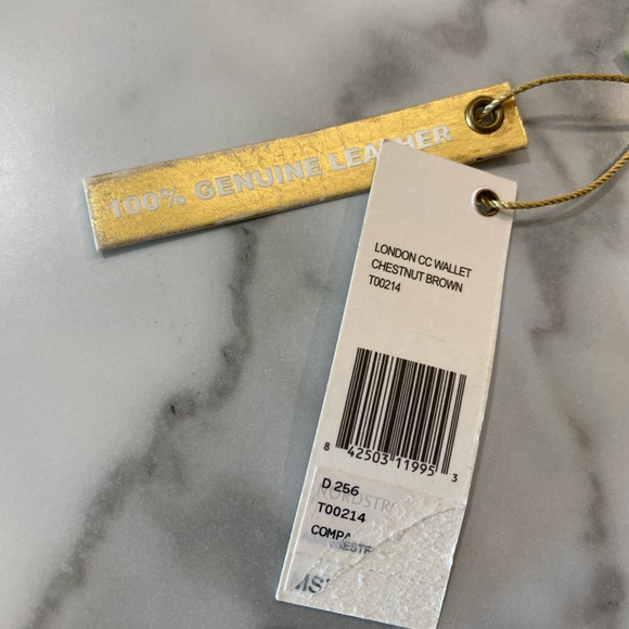 NWT! Aimee Kestenberg Credit Card Wallet Brown Genuine Leather London Slim - Picture 7 of 7